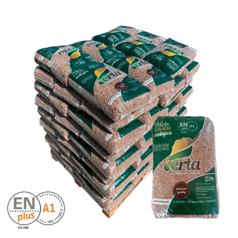 ERTA Holzpellets – 70 Säcke à 15 kg (1.050 kg), ENplus A1 ES006