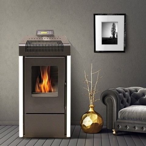 Pelletofen BELLEZA CARINO 9 kW – Weiß, Wirkungsgrad 95 %