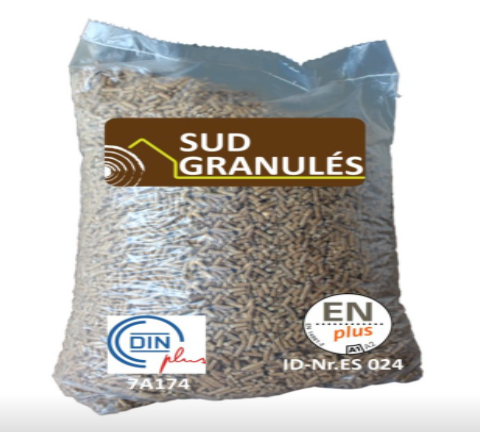 Sud Granulés Holzpellets – 70 Säcke à 15 kg (1.050 kg), DINplus