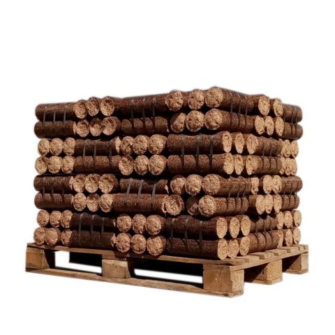 Nachtholzbriketts, verdichtetes Holz, halbe Palette 480 kg – Brenndauer 6-8 Stunden