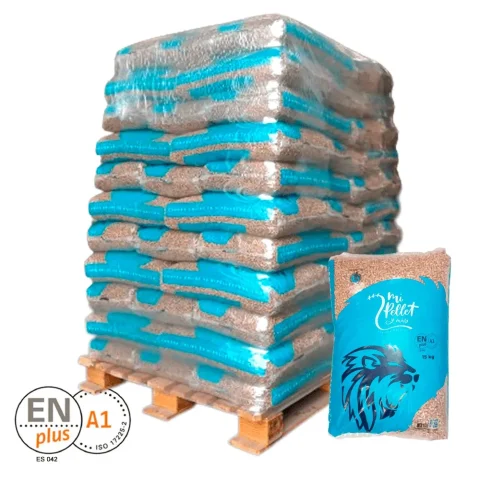 Mi Pellet y Más Holzpellets – 77 Säcke à 15 kg (1.155 kg), ENplus A1