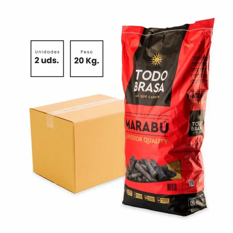 Todo Brasa Marabú-Holzkohle – 2 x 10 kg (20 kg)