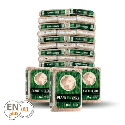 Planeta Verde Holzpellets – 77 Säcke à 15 kg (1.155 kg), ENplus A1 und PEFC
