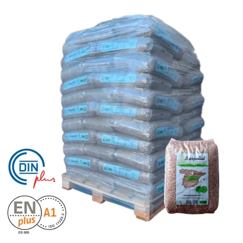 Holzpellets BURPELLET, Palette 72 Säcke à 15 kg – 100 % Kiefer, ENplus A1