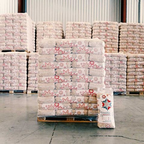 Holzpellets PROXIMA STAR, Palette 66 Säcke à 15 kg – Staubfrei, kurze Transportwege